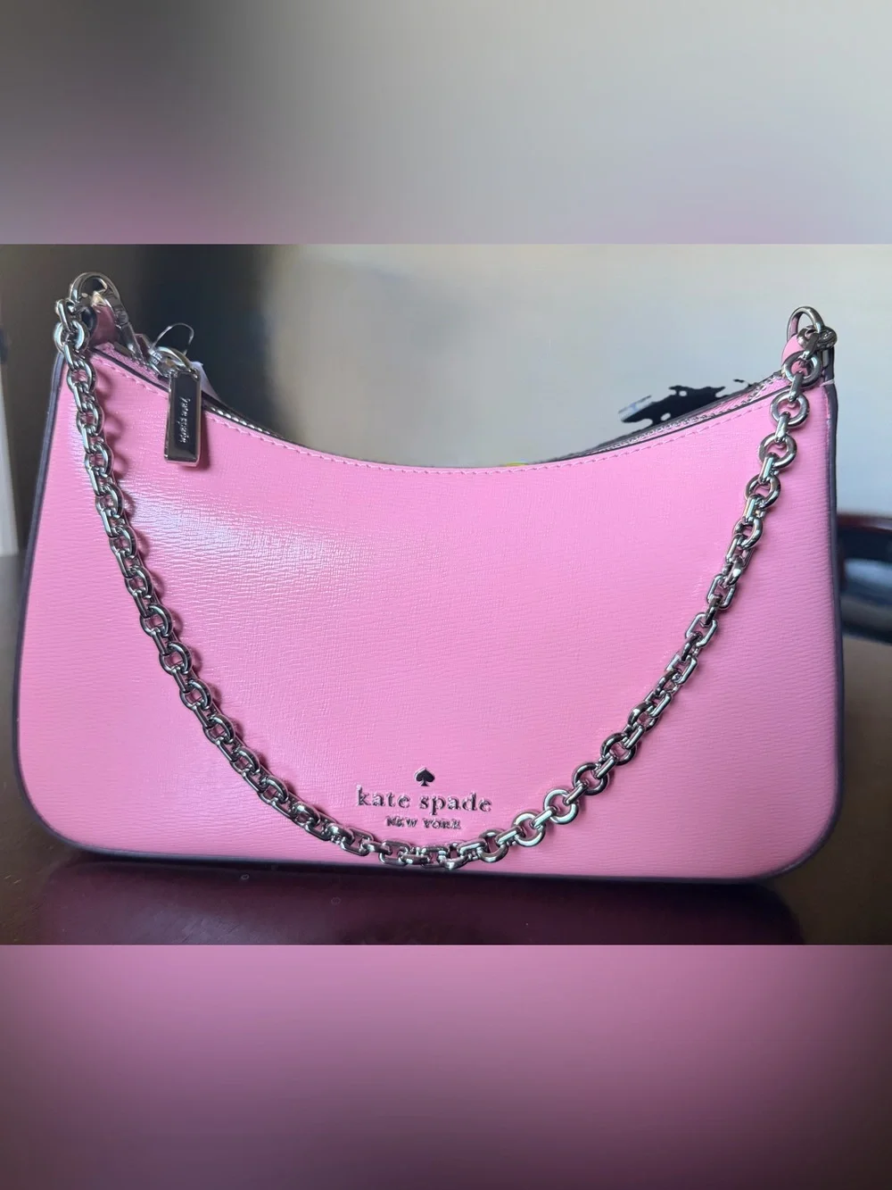 kate spade Margot Textured Leather Med Convertible Crossbody in Grapefruit Pink